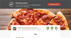 Desktop Screenshot of parkavenuepizzeria.com