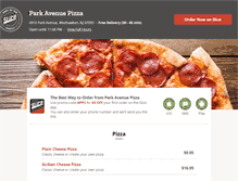 Tablet Screenshot of parkavenuepizzeria.com
